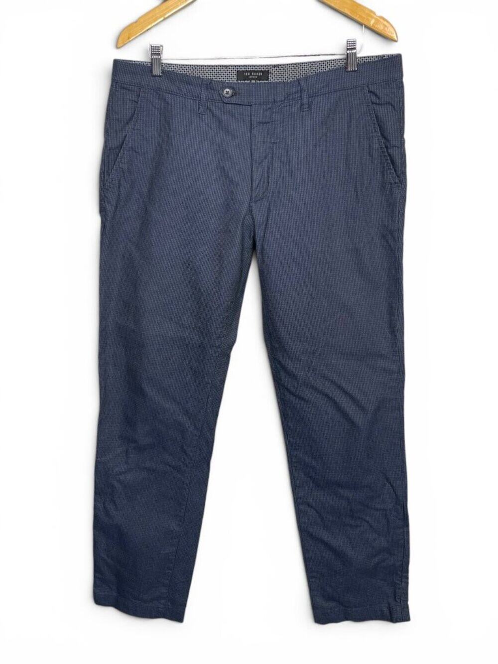 Mens Ted Baker London dress pants dark blue patterned size 36r casual work